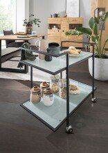 Servierwagen >5219-05< in Schwarz, Metall -...