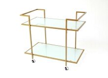 Servierwagen >5219-39< in Gold, Metall - 83x74x46cm...