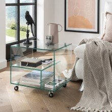 Ablageregal >6/174< in Klarglas, Glas - 50x45x40cm...