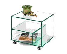 Ablageregal >6/174< in Klarglas, Glas - 50x45x40cm...