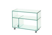 Küchenwagen >6/180< in Klarglas, Glas - 80x60x35cm (BxHxT)