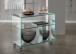 Küchenwagen >6/180< in Klarglas, Glas - 80x60x35cm (BxHxT)