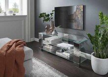 TV-Regal >6950< in Klarglas, Glas - 120x40x30cm...