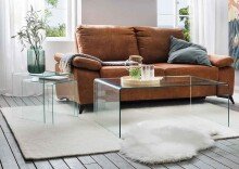 Couchtisch >7/106< in Klarglas, Glas - 110x40x60cm...