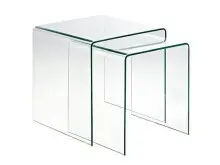 Beistelltisch >7/107< in Klarglas, Glas -...