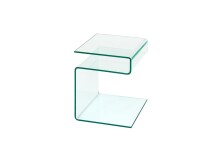 Beistelltisch >7/108-10< in Klarglas, Glas - 42x48x38cm (BxHxT)