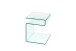 Beistelltisch >7/108-10< in Klarglas, Glas - 42x48x38cm (BxHxT)