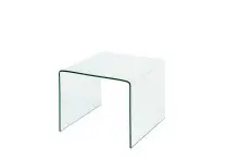 Couchtisch >7/109< in Klarglas, Glas - 60x46x60cm...