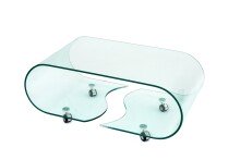 Couchtisch >7/123< in Klarglas, Glas - 90x38x50cm (BxHxT)