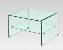 Beistelltisch >7/128< in Klarglas, Glas - 60x38x60cm (BxHxT)