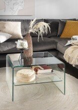 Beistelltisch >7/128< in Klarglas, Glas -...