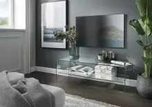 TV-Regal >7/129< in Klarglas, Glas - 110x38x60cm...