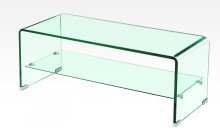TV-Regal >7/129< in Klarglas, Glas - 110x38x60cm (BxHxT)