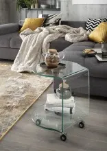 Beistelltisch >7/133< in Klarglas, Glas -...