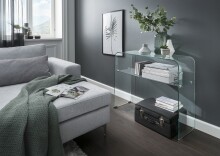 Anrichte >7/144ESG< in Klarglas, Glas - 90x75x30cm...