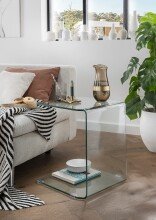 Beistelltisch >7/147< in Klarflas, Glas -...
