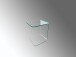 Beistelltisch >7/147< in Klarflas, Glas - 45x51x50cm (BxHxT)