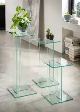 Beistelltisch >7/149< in Klarglas, Glas -...