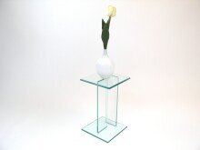 Beistelltisch >7/149< in Klarglas, Glas - 25x41x25cm (BxHxT)