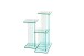 Beistelltisch >7/149< in Klarglas, Glas - 25x41x25cm (BxHxT)