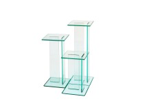 Beistelltisch >7/150< in Klarglas, Glas - 25x56x25cm (BxHxT)