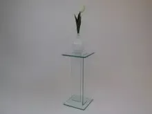 Beistelltisch >7/150< in Klarglas, Glas -...