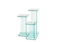 Beistelltisch >7/151< in Klarglas, Glas -...