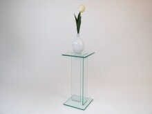 Beistelltisch >7/151< in Klarglas, Glas - 25x75x25cm (BxHxT)