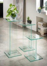 Beistelltisch >7/151< in Klarglas, Glas -...