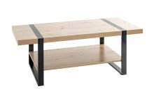 Couchtisch >25499< in eiche, schwarz - 120x45x60cm...