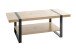 Couchtisch >25499< in eiche, schwarz - 120x45x60cm (BxHxT)