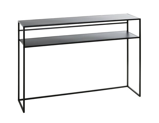 Konsole >25506< in schwarz, Metall - 112x81x28cm (BxHxT)