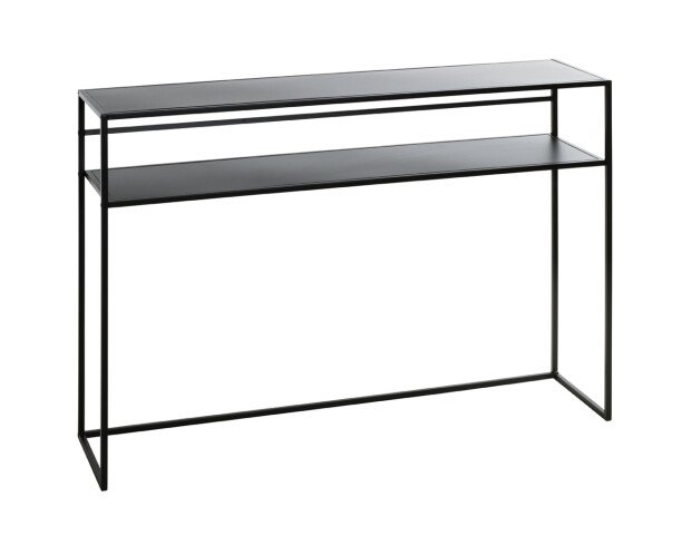 Konsole >25506< in schwarz, Metall - 112x81x28cm (BxHxT)