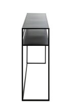 Konsole >25506< in schwarz, Metall - 112x81x28cm (BxHxT)