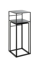 Beistelltisch >25507< (2er-Set) in schwarz, Metall - 26x63x26cm (BxHxT)
