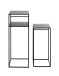 Beistelltisch >25507< (2er-Set) in schwarz, Metall - 26x63x26cm (BxHxT)