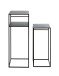 Beistelltisch >25507< (2er-Set) in schwarz, Metall - 26x63x26cm (BxHxT)
