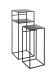 Beistelltisch >25507< (2er-Set) in schwarz, Metall - 26x63x26cm (BxHxT)