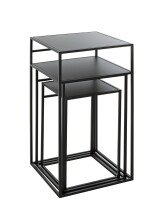 Beistelltisch >25508< (3er-Set) in schwarz, Metall - 26x42x26cm (BxHxT)