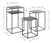 Beistelltisch >25508< (3er-Set) in schwarz, Metall - 26x42x26cm (BxHxT)