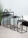 Beistelltisch >25508< (3er-Set) in schwarz, Metall - 26x42x26cm (BxHxT)