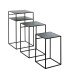 Beistelltisch >25508< (3er-Set) in schwarz, Metall - 26x42x26cm (BxHxT)