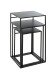 Beistelltisch >25508< (3er-Set) in schwarz, Metall - 26x42x26cm (BxHxT)