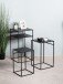Beistelltisch >25508< (3er-Set) in schwarz, Metall - 26x42x26cm (BxHxT)