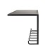 Wandgarderobe >25511< in schwarz, Metall - 60x25x25cm (BxHxT)