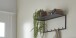 Wandgarderobe >25511< in schwarz, Metall - 60x25x25cm (BxHxT)