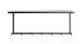 Wandgarderobe >25511< in schwarz, Metall - 60x25x25cm (BxHxT)