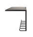 Wandgarderobe >25511< in schwarz, Metall - 60x25x25cm (BxHxT)