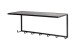 Wandgarderobe >25511< in schwarz, Metall - 60x25x25cm (BxHxT)