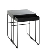 Beistelltisch >25515< (2er-Set) in schwarz, Metall...